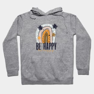 Be Happy Rainbow Hoodie